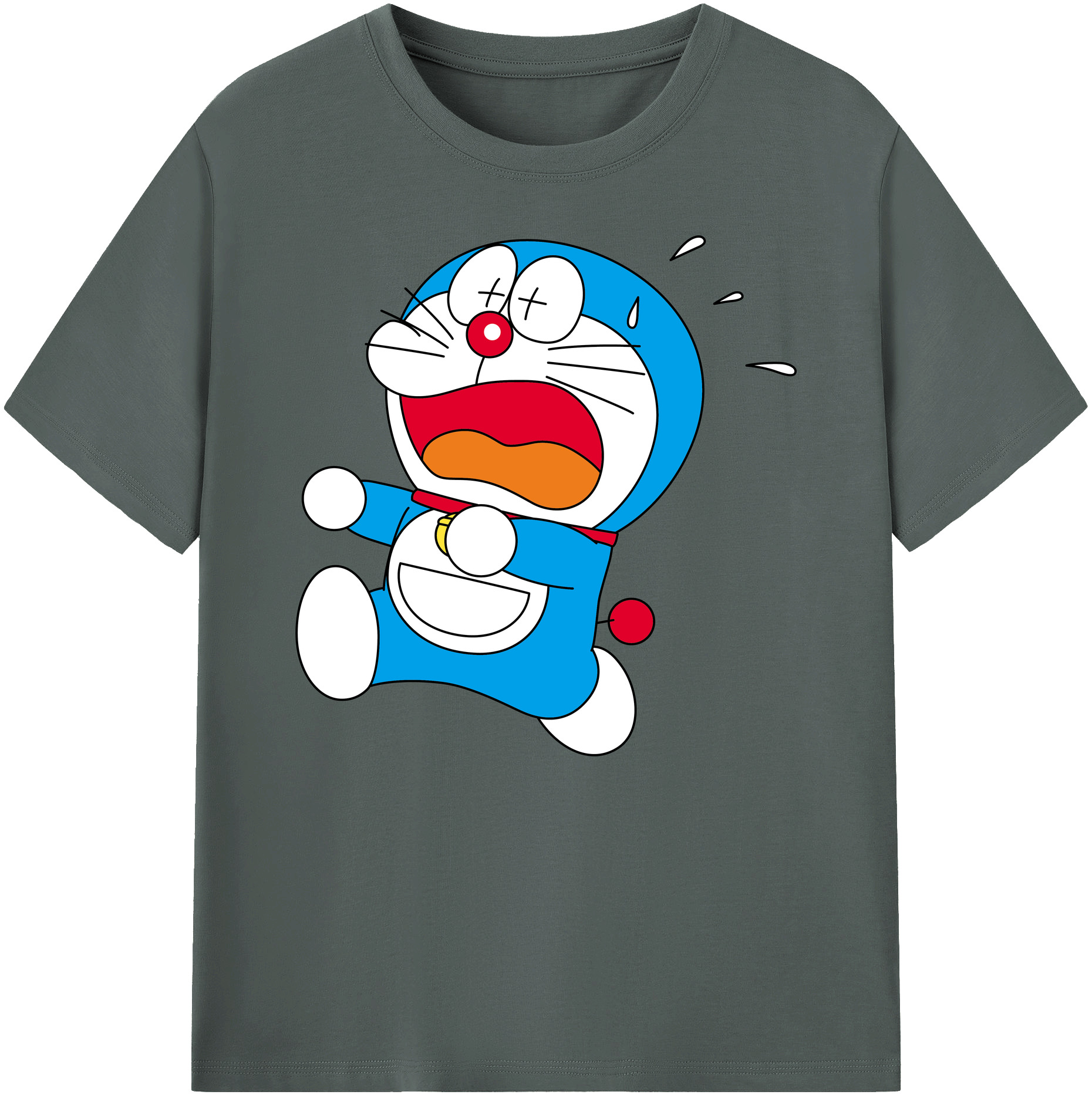 （画像用） ドラえもん Doraemon 綿100％ メンズ半袖Tシャツ｜肌触りやわらか＆通気性